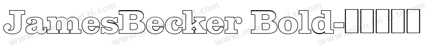 JamesBecker Bold字体转换